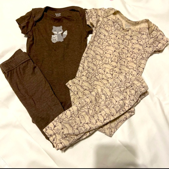 Carter’s Just One You Baby Boy Fox Matching Set - Picture 1 of 5
